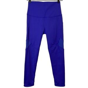 NEW Women’s Saucony 7/8 Ankle Running Leggings Electric Blue Mesh Detail Small